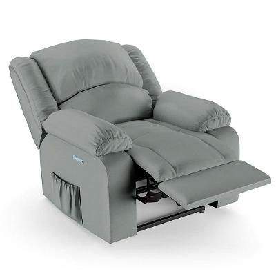 Poltrona Do Papai Reclinável Pietra Elétrica Led Massagem Fh9 Pu Cinza - Mpozenato
