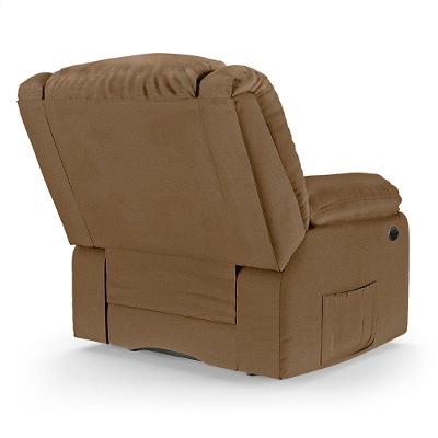 Poltrona Do Papai Reclinável Pietra Power Elétrica Massagem Fh9 Pu Caramelo - Mpozenato