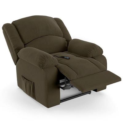 Poltrona Do Papai Reclinável Pietra Controle Power Elétrico Usb Fh9 Veludo Capuccino - Mpozenato