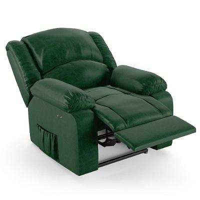 Poltrona Do Papai Reclinável Pietra Power Touch Usb Fh9 Pu Verde Musgo - Mpozenato