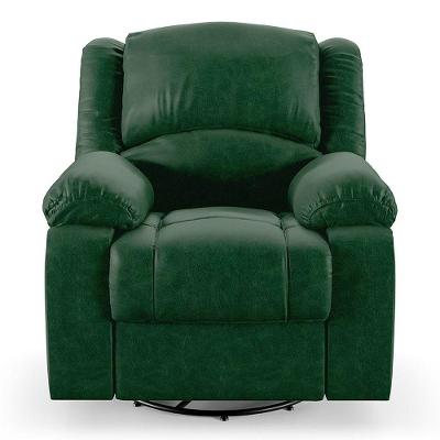 Poltrona Do Papai Reclinável Pietra Glider Giratória Usb Fh9 Pu Verde Musgo - Mpozenato