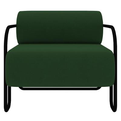 Poltrona Decorativa Para Sala Industrial Kit 2 Kira K04 Veludo Verde Musgo - Mpozenato