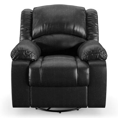 Poltrona Do Papai Reclinável Pietra Glider Giratória Fh9 Pu Preto Brilho - Mpozenato