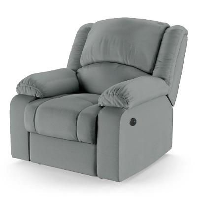 Poltrona Do Papai Reclinável Pietra Power Touch Massagem Fh9 Pu Cinza - Mpozenato