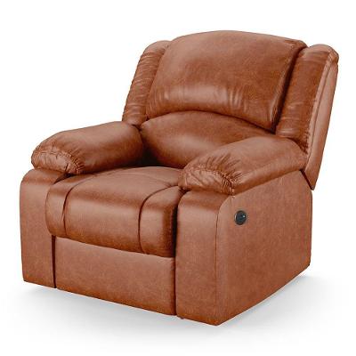 Poltrona Do Papai Reclinável Pietra Power Touch Massagem Fh9 Pu Caramelo Brilho - Mpozenato