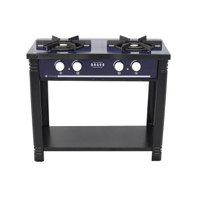 Fogão Industrial Esmaltado Baixa Pressão Gás Bravo 2 Bocas Br2b Az - Venâncio Azul Azul