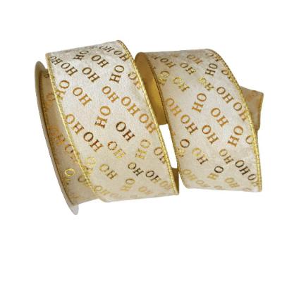 Fita Decorativa Natal Aramada Veludo Ho-ho Comp 9.14m