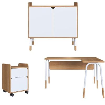 Conjunto Escritório 3 Peças 28001x997x998 Hanover Branco Artesano Hanover Branco