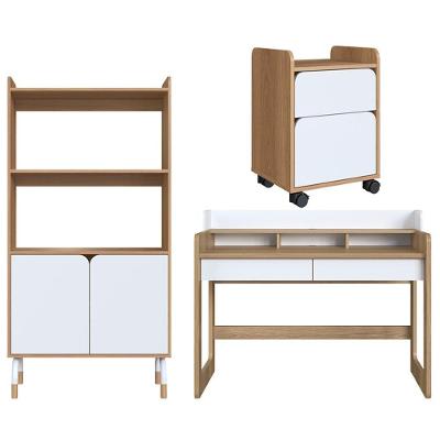 Conjunto Escritório Home Officie 3 Peças 28000x27996x27998 Branco Hanover Artesano Hanover Branco