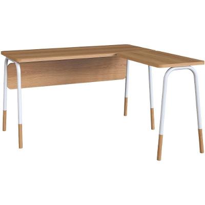 Mesa Escrivaninha Em L 136 Cm 28001 Hanover Branco Artesano Hanover Branco