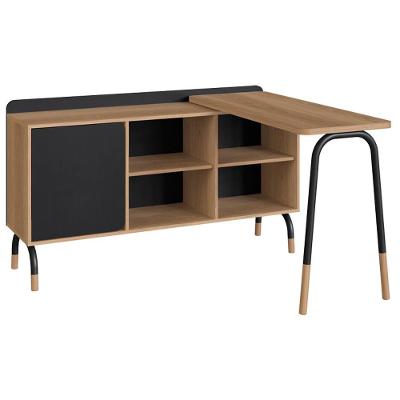 Mesa Escrivaninha Giratoria 28005 Hanover Nero Artesano Hanover Nero