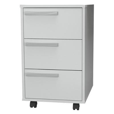 Gaveteiro Para Escritorio Gamer 3 Gavetas E 4 Rodizios Branco B26 Novam Branco