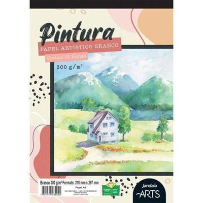 Bloco Papel Artístico Branco A4 300g - Jandaia