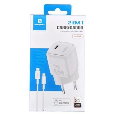 Carregador Turbo 20w Usb Type C 2 Em 1 Rápido E Versátil
