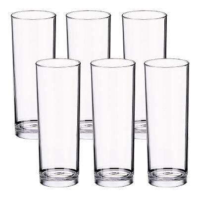 Jogo De Copos 6 Peças Long Drink Plástico Festas Eventos Top Cor:transparente