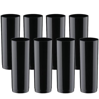 Kit De Copos 8 Copos Grandes Jogo Long Drink 330ml Boccati Cor:preto