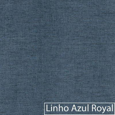 Kit 2 Poltronas Decorativas Sala De Estar Recepção Senna Linho - Doce Sonho Móveis Cor Azul Royal