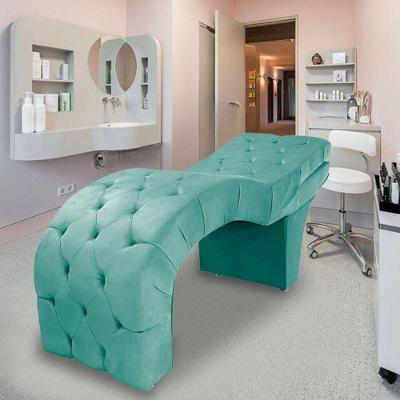 Maca Estofada Reclinável Sobrancelhas Cílios Suede Simaria Cor:azul Tiffany