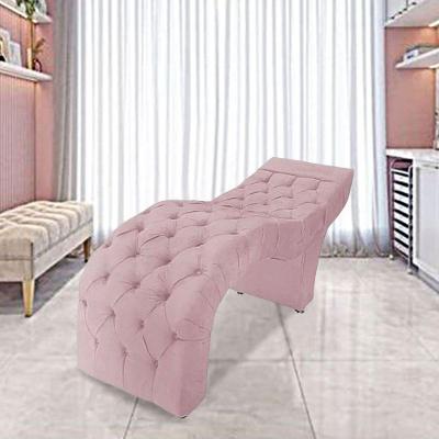 Maca Estofada Estética Cílios Salão Spa Veludo Olivia Cor:rosê