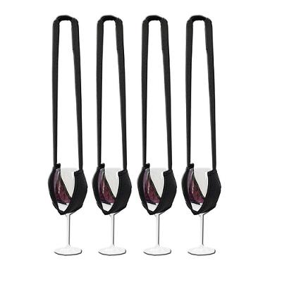 Kit 4 Porta Taça Para Pescoço C/ Alça Portátil Festas Evento
