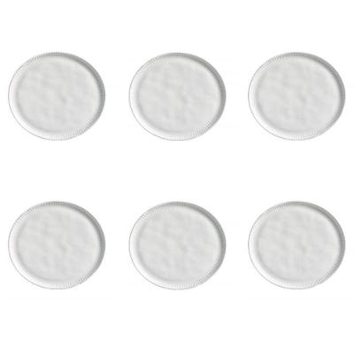 Conjunto De Pratos De Sobremesa 06 Peças Linhas New White Porto Brasil