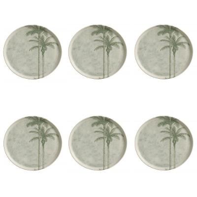 Conjunto De Pratos Rasos 06 Peças Bio Tropicália Porto Brasil