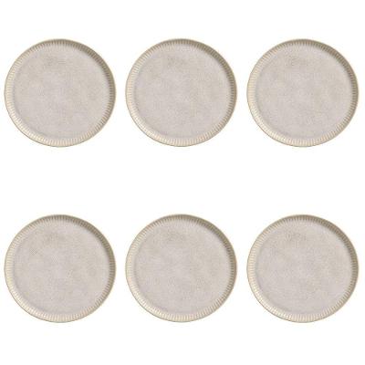 Conjunto De Pratos Rasos 06 Peças Linhas Latte Porto Brasil