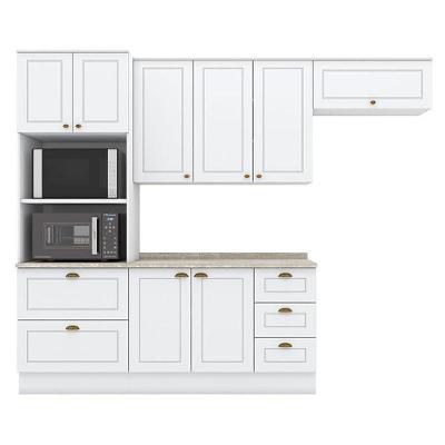 Cozinha Modulada Americana 4 Peças Branco Com Tampo Calcare - Henn