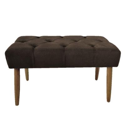 Banco Estofado Jade 80cm Suede Marrom - Majú Decor