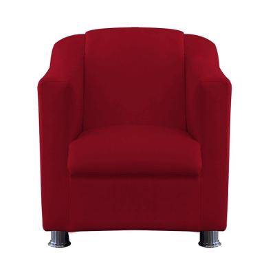 Mini Sofá Poltrona Infantil Tilinha Suede Vermelho - Majú Interiores
