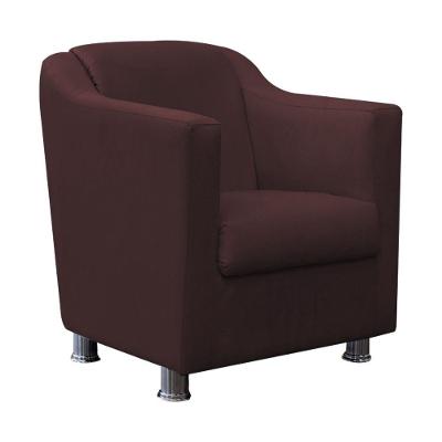 Mini Sofá Poltrona Infantil Tilinha Suede Marrom - Majú Interiores