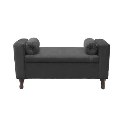 Recamier Bau Rico 140x Suede Grafite - Majú Decor