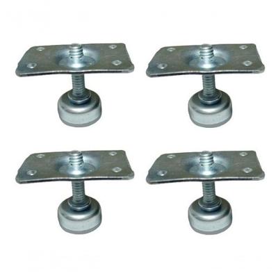 Kit 4 Pés Niveladores 1-4 Base Sapata Mesa Armários C- Chapas Puff Cadeiras Sofas Armarios