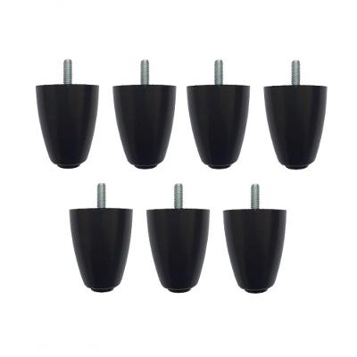 Kit Com 7 Pés Para Cama Box Baú P70 Rosca 5-16 Preto