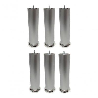 Kit Com 6 Pés Para Armário De Cozinha Gabinete De Pia Balcão 20cm Topper Cinza