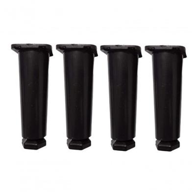 Kit Com 4 Pés Para Gabinete De Pia Armário Balcão 14cm Regulável Geli Preto
