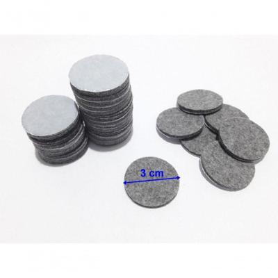 Kit 20 Feltros Adesivados Protetores Pés De Cadeiras Mesas 30mm Redondos