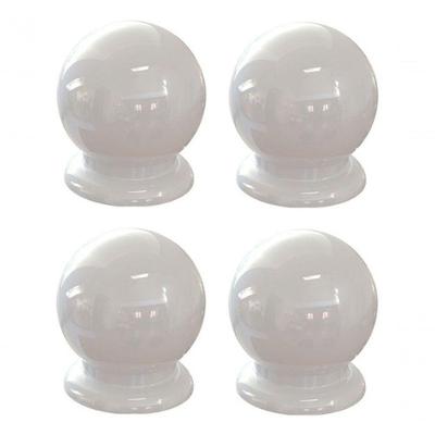 Kit Com 4 Puxadores Para Gaveta Cômoda Armário Guarda Roupa Branco