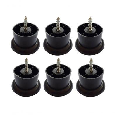 Kit 4 Pés Poltronas Móveis Sofás 4cm Altura Paris Preto