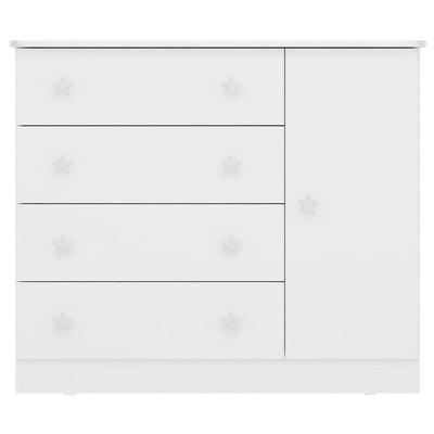 Cômoda Infantil Doce Sonho 2561 Branco Brilho - Qmovi