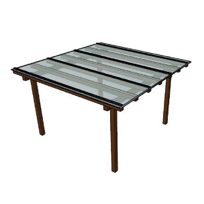 Kit Policarbonato Cristal 4mm 3,00m X 3,00m - Perfis Naturais