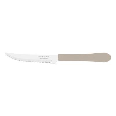 Kit 6 Faca Churrasco Tramontina Leme Inox Cinza 4"