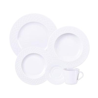 Aparelho De Jantar Tramontina Ingrid Em Porcelana 20 Peças
