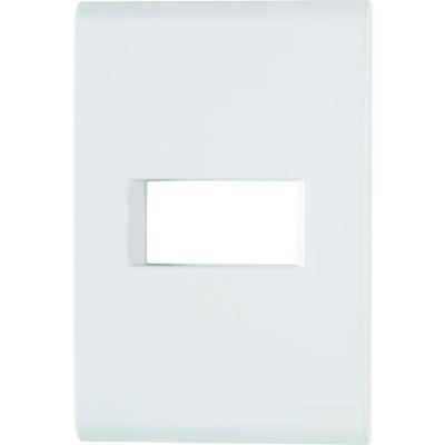 Placa 1 Posto Horizontal 4x2 Tramontina Liz Branca 120 Unidades