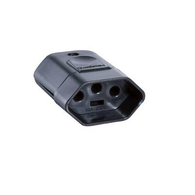 Plugue Femea 2p+t 20 A 250 V Tramontina Preto