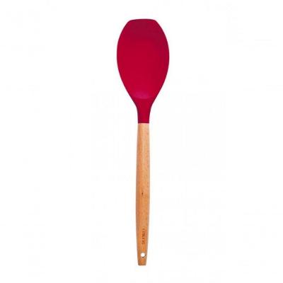Colher De Servir Arroz Silicone Com Cabo De Madeira- Wellmix
