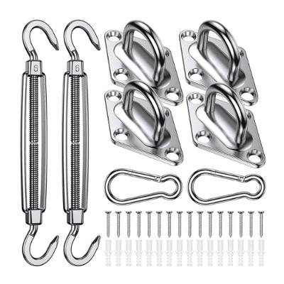 Kit Fixação Instalação Tela Tenda Sombreamento Inox