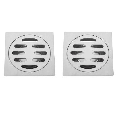 Ralo Inox 10x10 Kit 2 Unidades Anti Odor Anti Inseto Lavabo Banheiro Resistente Grande Escoamento