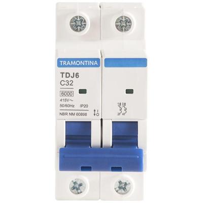 Minidisjuntor Tdj6ka 2 P 32 A Curva C Tramontina