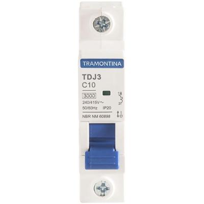 Minidisjuntor Tdj3ka 1 P 10 A Curva C Tramontina